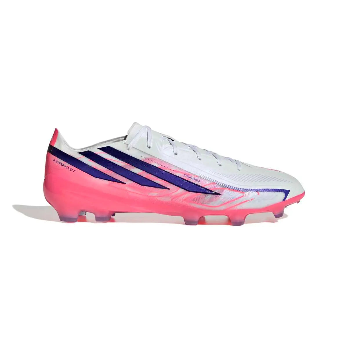 Adidas Fußballschuhe F50 Hyperfast Pro FG, Cloud White / Solar Purple / Solar Turbo