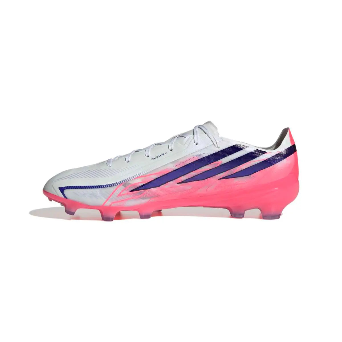 Adidas Fußballschuhe F50 Hyperfast Pro FG, Cloud White / Solar Purple / Solar Turbo – Bild 