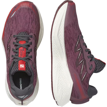 Salomon Damenlaufschuhe Aero Glide 4, Huckleberry / Vanilla Ice / Lava Falls - machsport