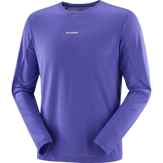Salomon Herrenlangarmshirt Shakeout Core LS Tee – violett / M