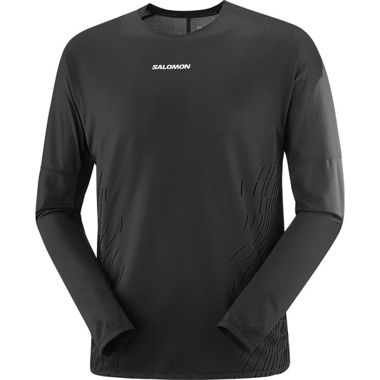 Salomon Herrenlangarmshirt Sense Aero LS Tee GFX – schwarz / S