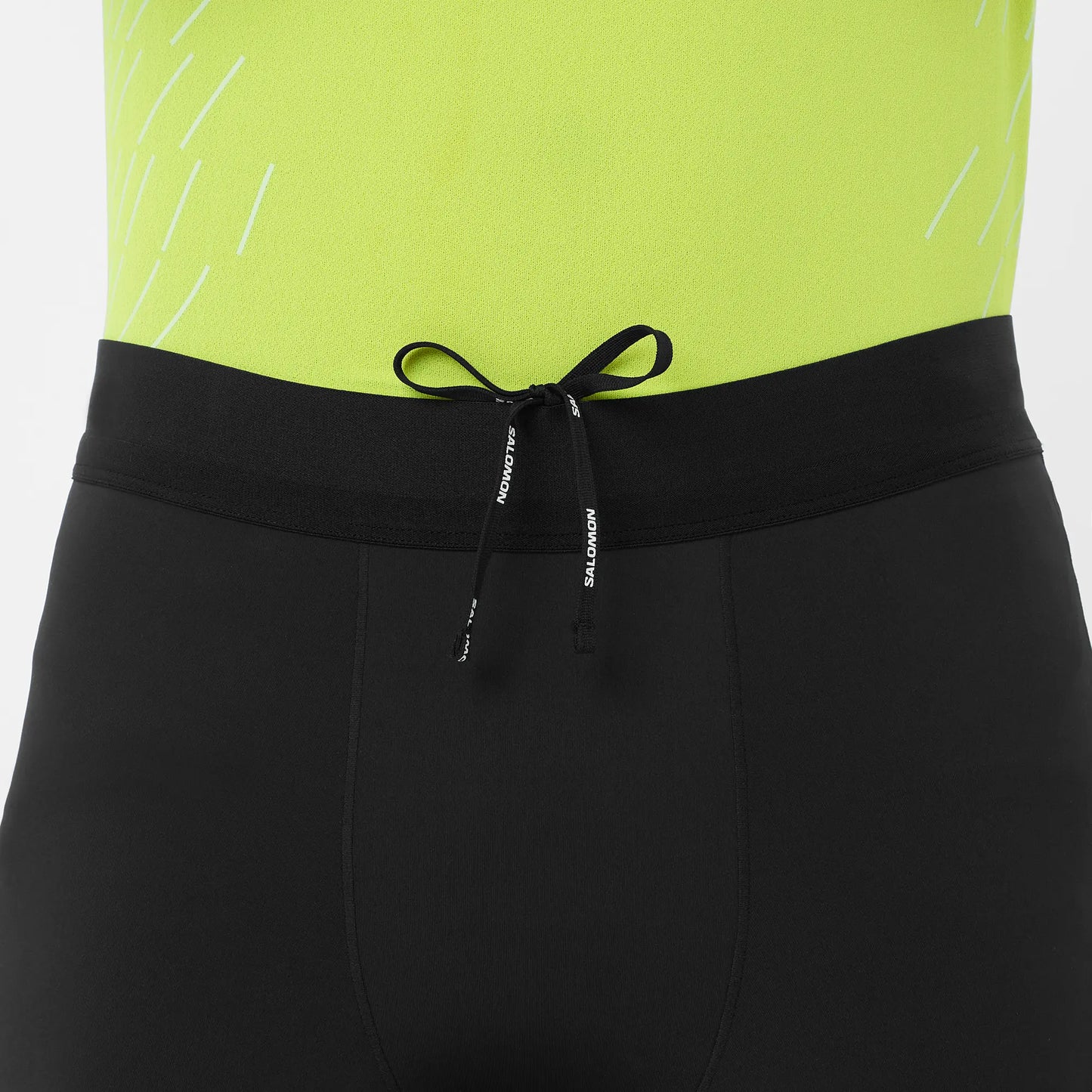 Salomon Sense Stow Short Tights 9, Laufshorts Tight mit Stauraumsystem und Reißverschlusstasche für Trailrunning, deep black