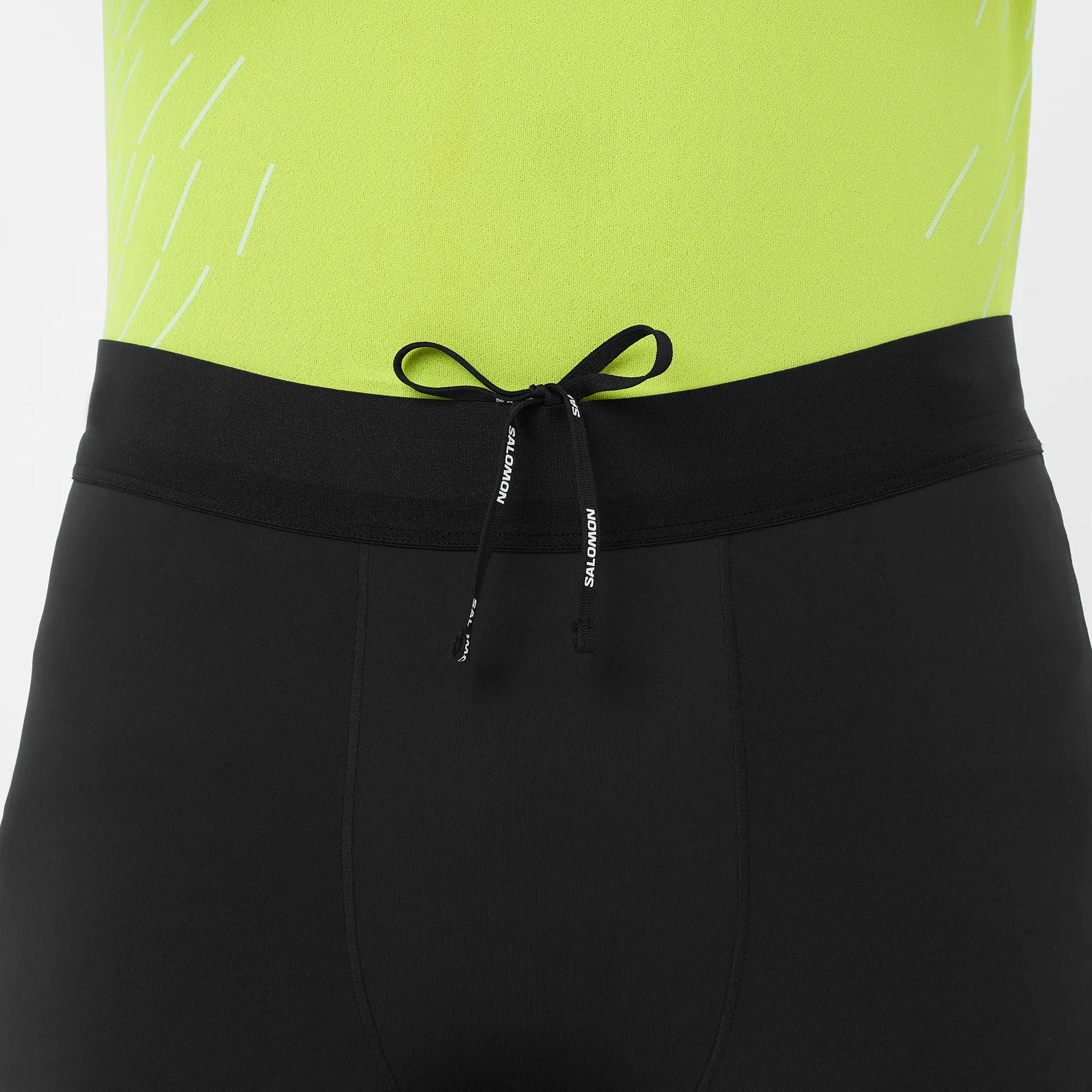 Salomon Sense Stow Short Tights 9, Laufshorts Tight mit Stauraumsystem und Reißverschlusstasche für Trailrunning, deep black – Bild 