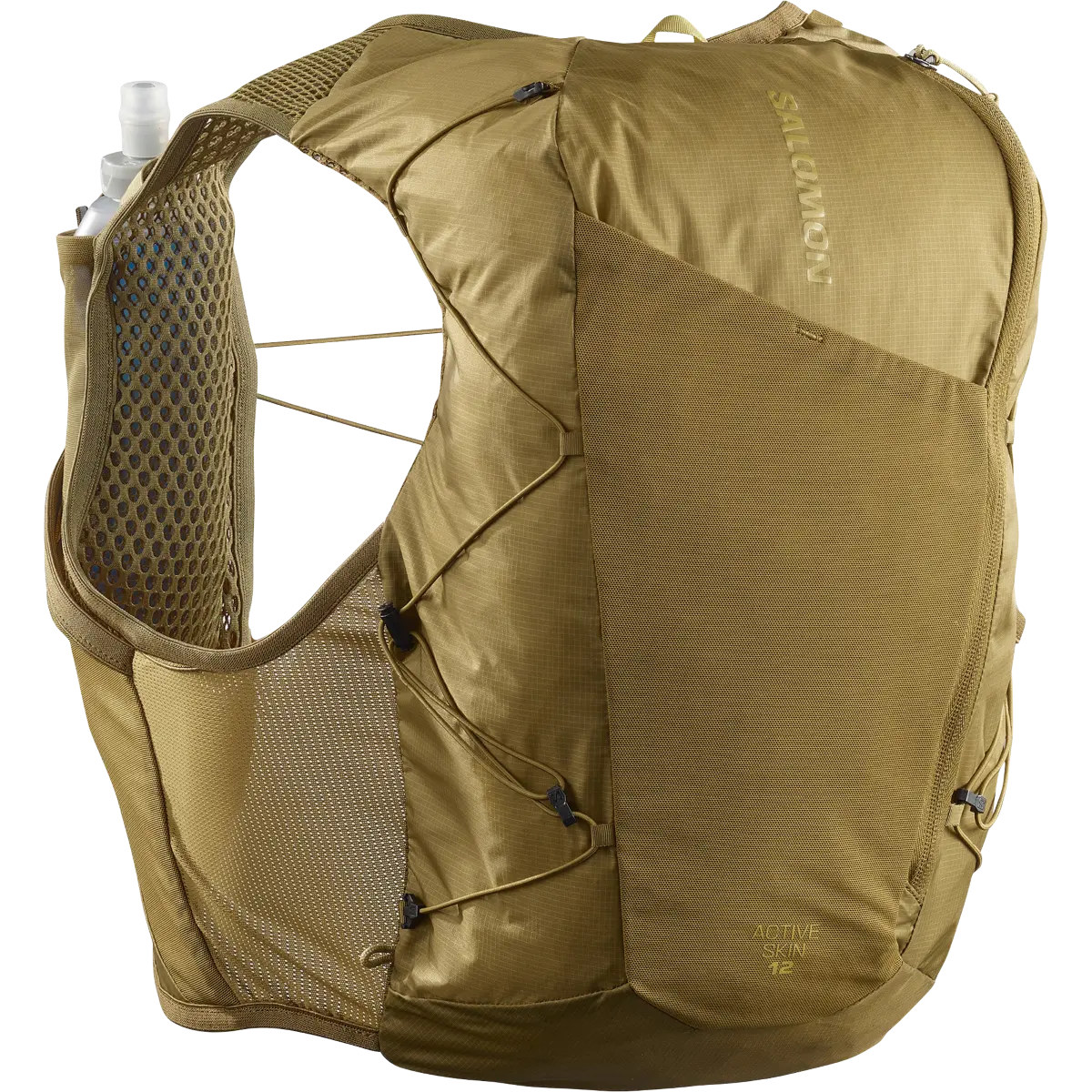 Salomon Laufrucksack Active Skin 12 Set, brilliant olive/willow