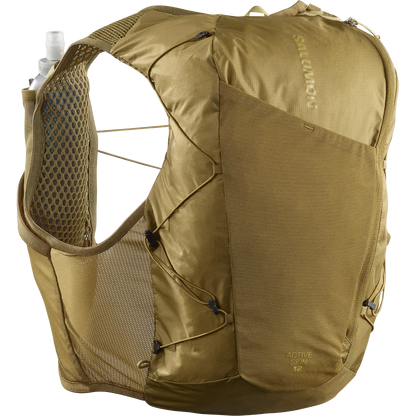 Salomon Laufrucksack Active Skin 12 Set, brilliant olive/willow
