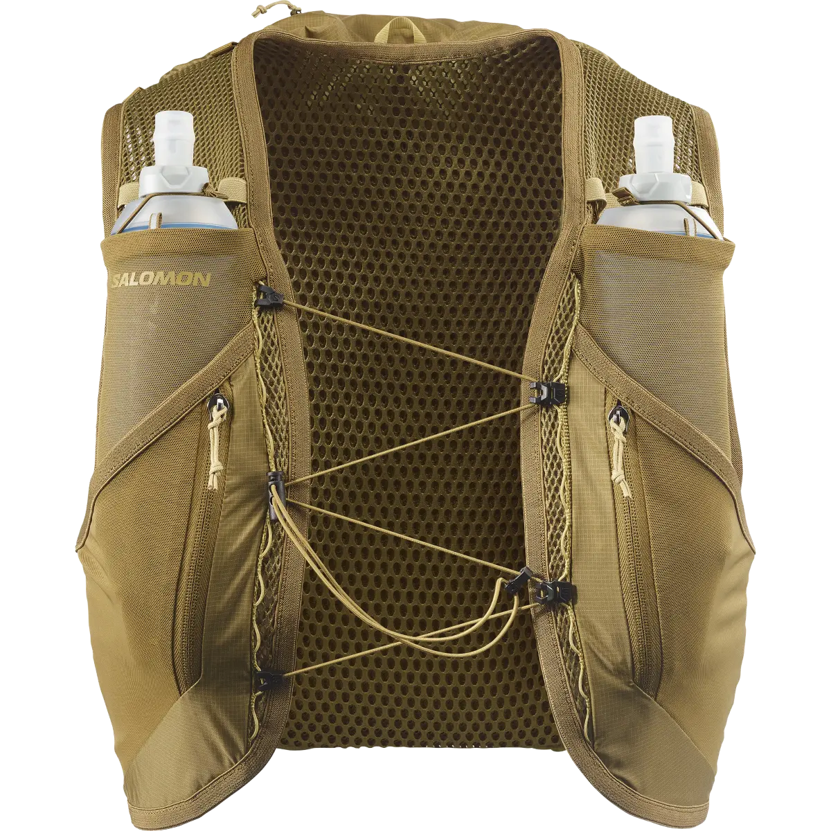 Salomon Laufrucksack Active Skin 12 Set, brilliant olive/willow – Bild 
