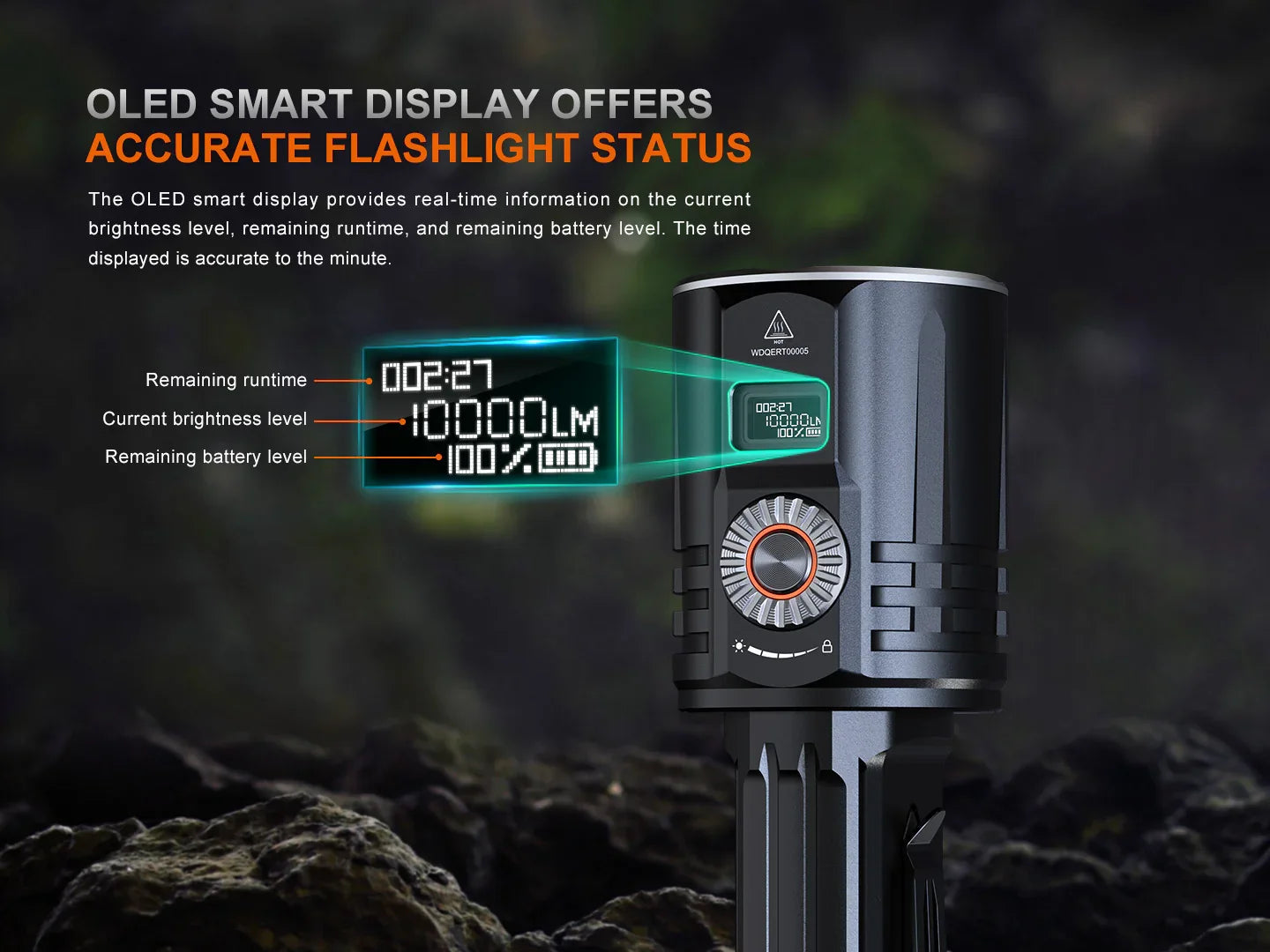 Fenix LR36R kompakte, leistungsstarke Suchlampe mit weißem Laserstrahl, 10000 Lumen – Bild 