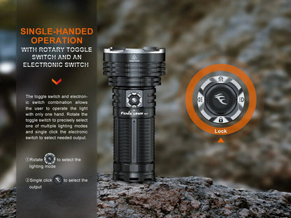 Fenix LR40R V2.0 Superhelle Hochleistungs-Suchlampe mit Spot- und Flutlichtfunktion, 15000 Lumen