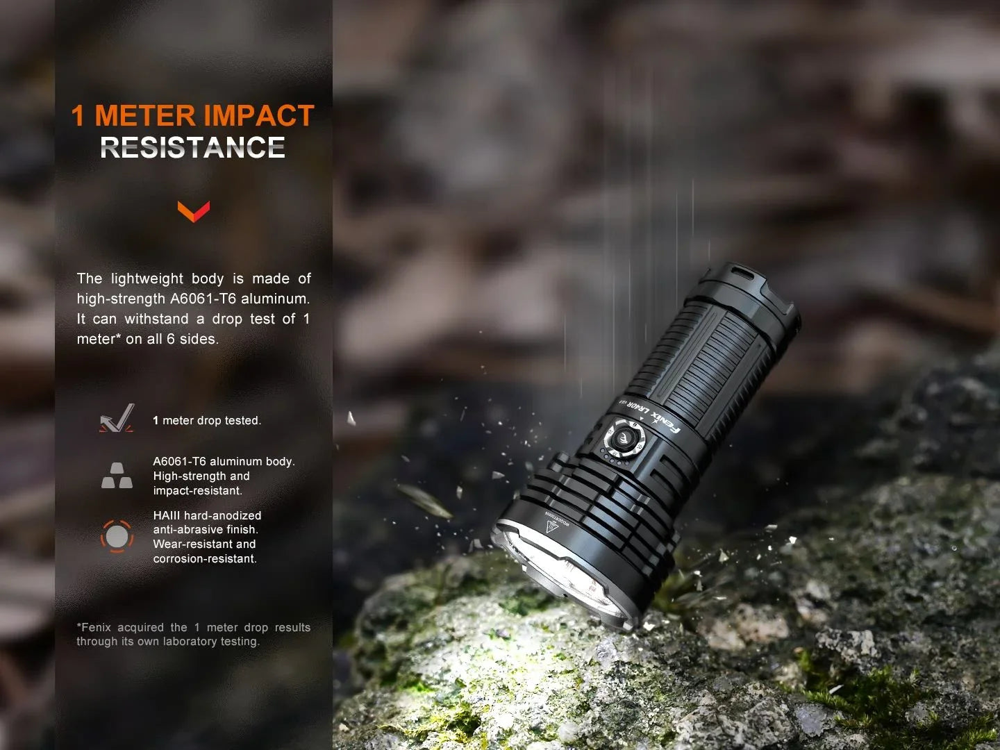 Fenix LR40R V2.0 Superhelle Hochleistungs-Suchlampe mit Spot- und Flutlichtfunktion, 15000 Lumen – Bild 