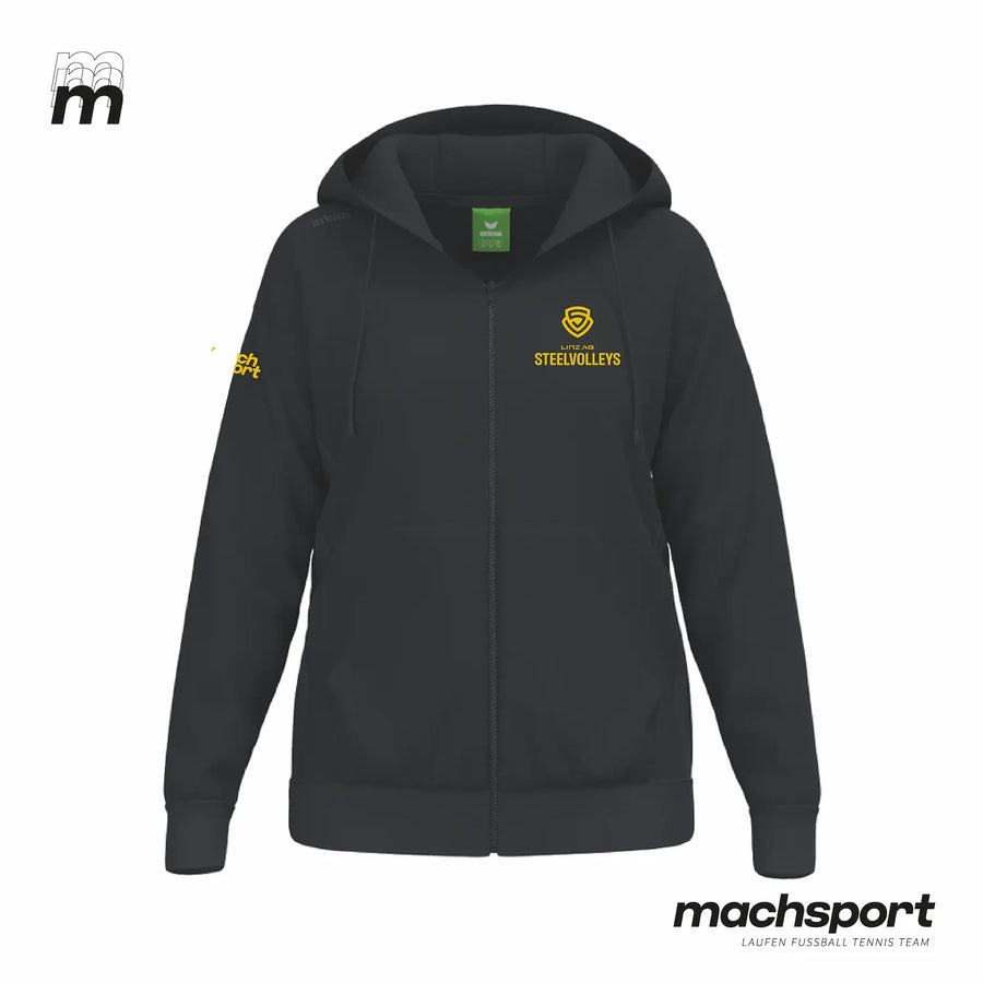 LINZ AG Steelvolleys Zip-Hoody schwarz Damen - machsport