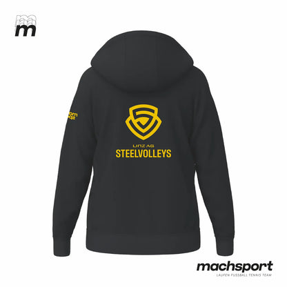 LINZ AG Steelvolleys Zip-Hoody schwarz Damen - machsport