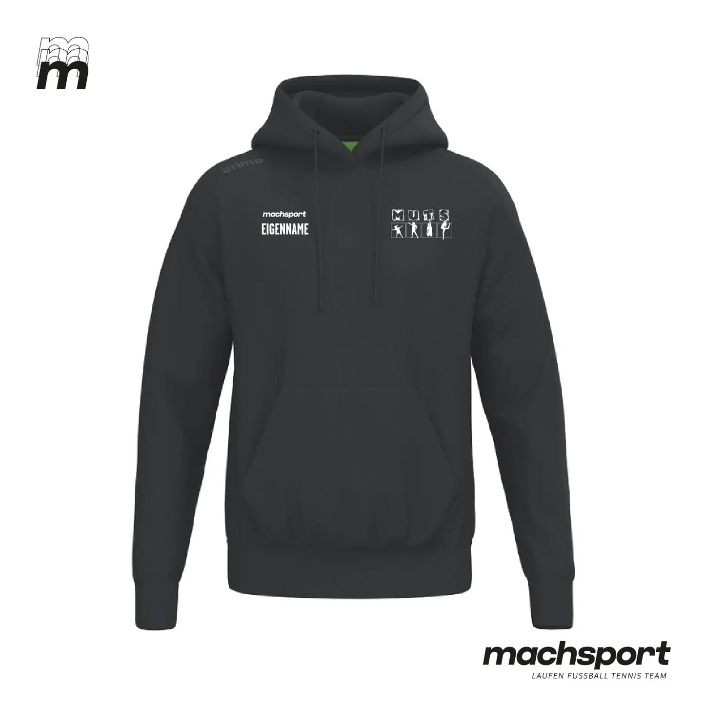 MUTS Hoodie schwarz - machsport