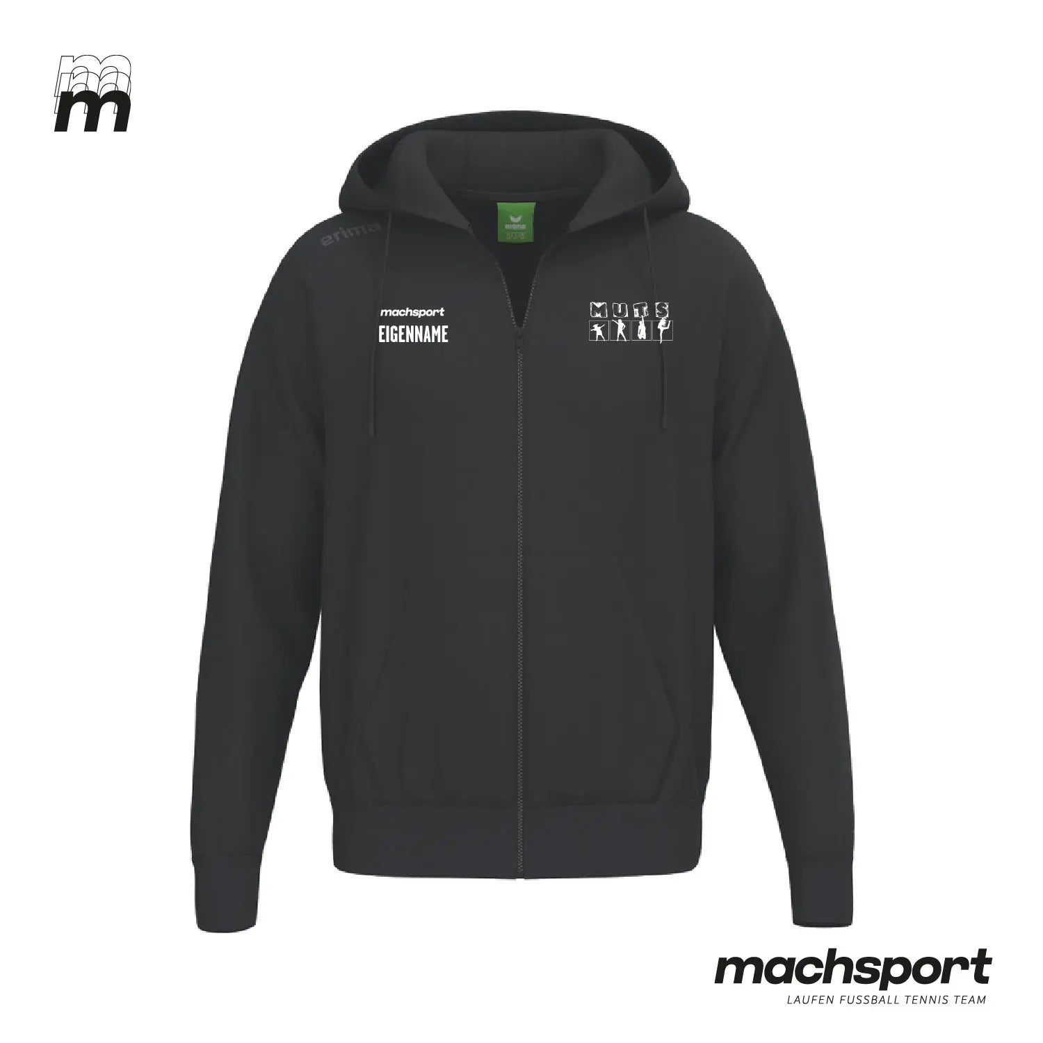 MUTS Zip-Hoodie schwarz - machsport – Bild 