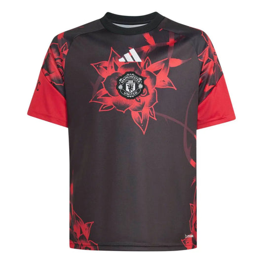 Manchester United Kinderfußballshirt Pre-Match Trikot 26/27 – schwarz / 128