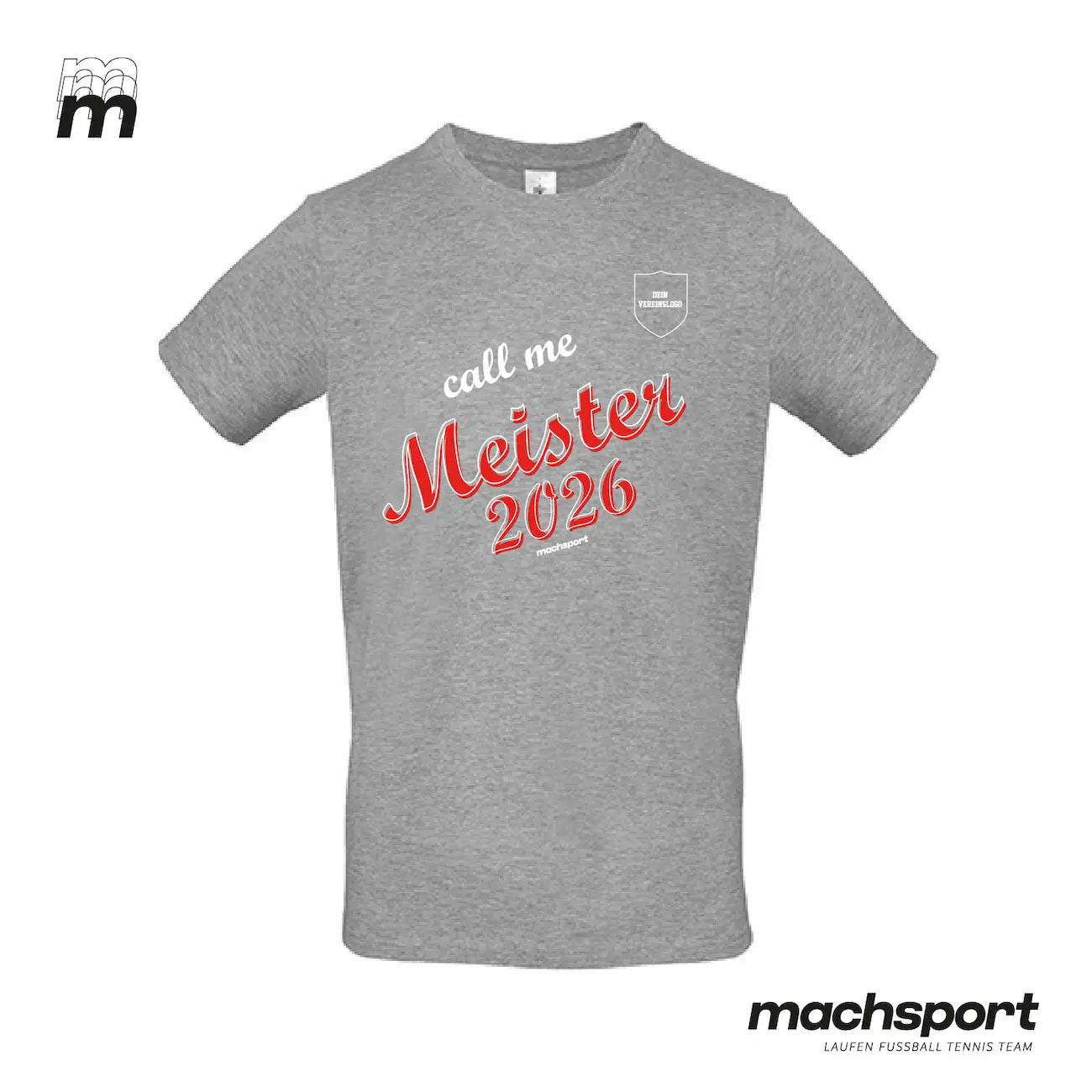 Meistershirt "Call me Meister" grau - machsport – Bild 