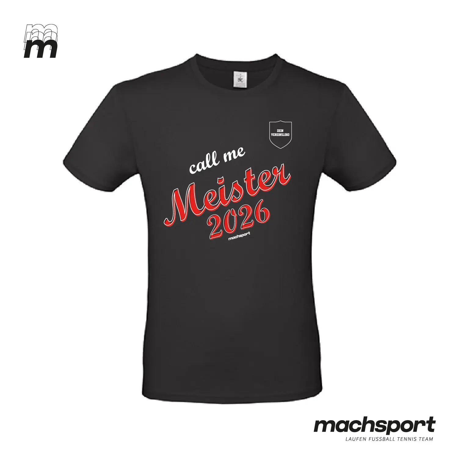 Meistershirt "Call me Meister" schwarz - machsport – Bild 