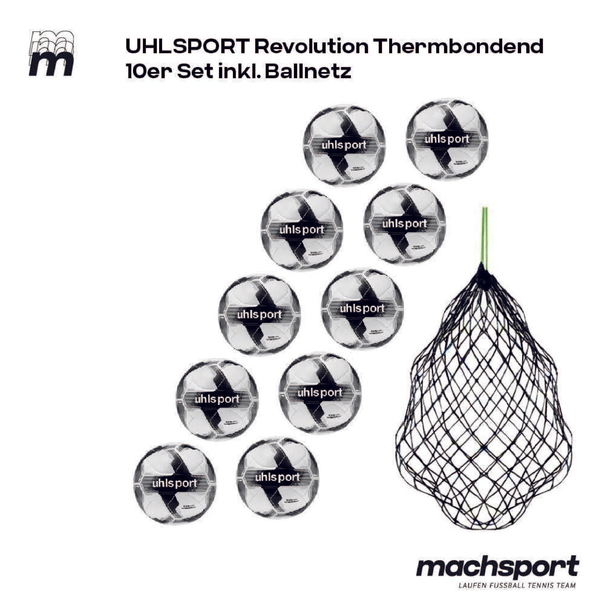 Uhlsport Revolution Thermbonded 10er-Set inkl. Ballnetz - machsport – Bild 
