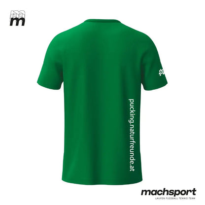 Naturfreunde Pucking T-Shirt für Herren, Teamsport, Erima, Rückansicht in grau mit Logo-Print