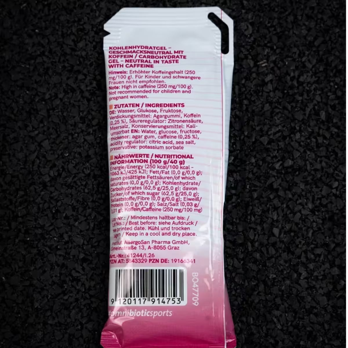 OMNi-POWER® Carbo Gel neutral + Coffein 40g – Bild 