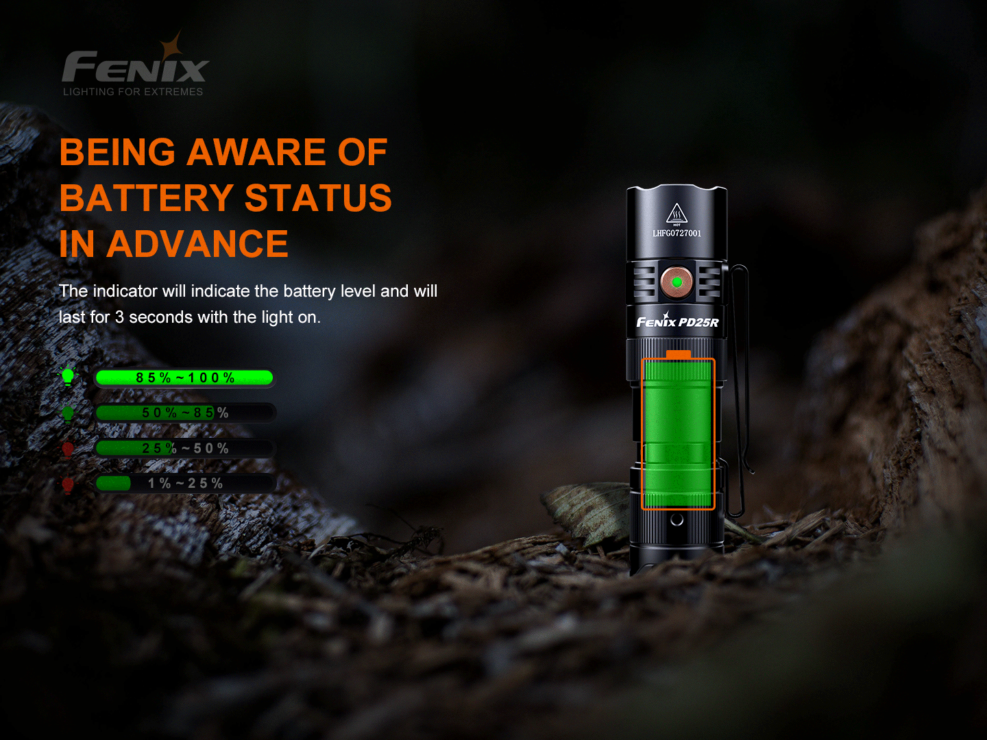 Fenix PD25R Kompakte, wiederaufladbare Taschenlampe, 800 Lumen – Bild 