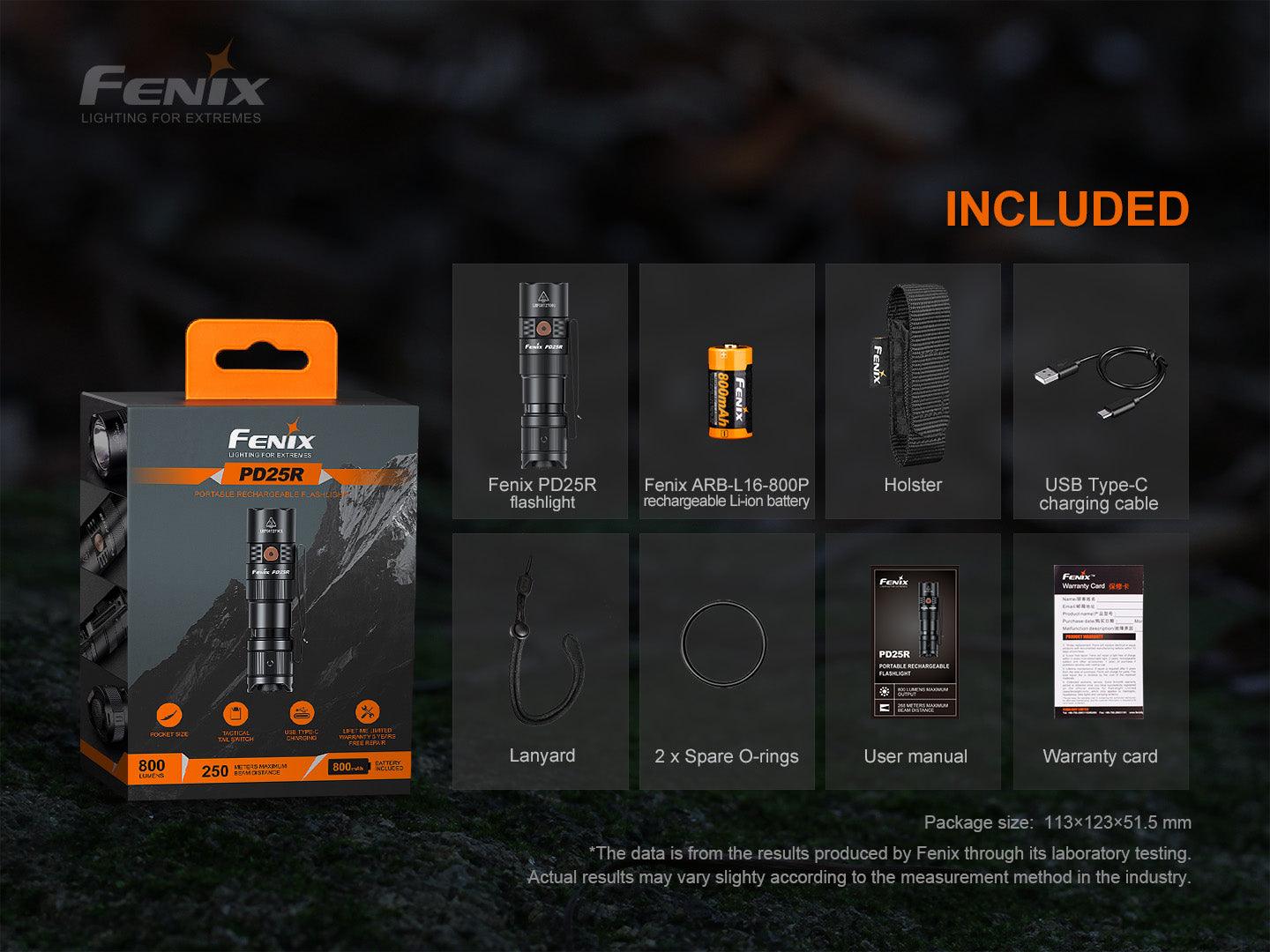 Fenix PD25R Kompakte, wiederaufladbare Taschenlampe, 800 Lumen – Bild 