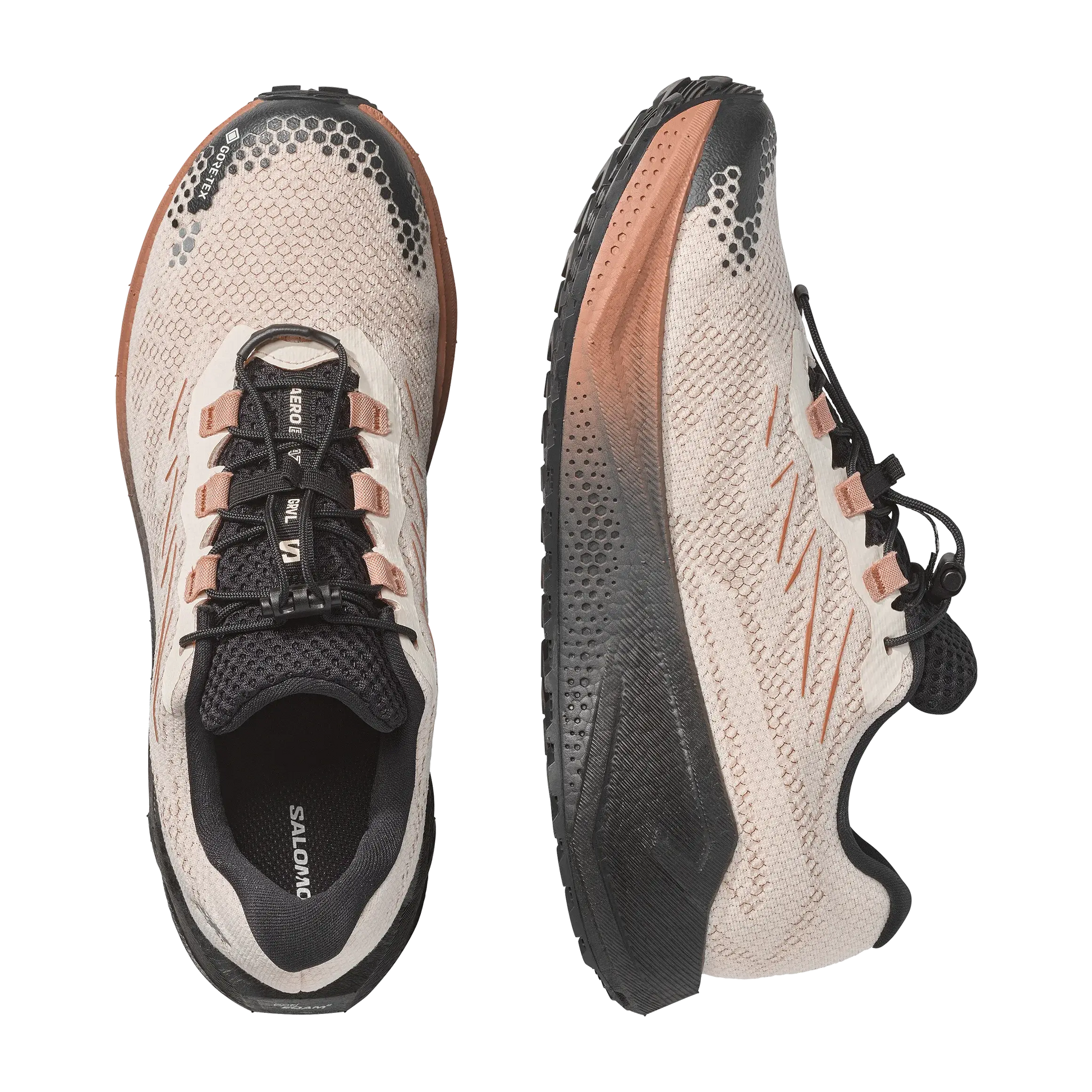Salomon Herrenlaufschuhe Aero Blaze 4 GRVL GTX, Vanilla Ice / Black / Burro – Bild 