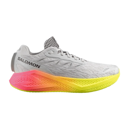 Salomon Herrenlaufschuhe Aero Glide 4 Gradient, Gray Violet / Safety Yellow / Black
