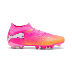 Puma Fußballschuhe Future 9 Match FG/AG, Poison Pink-Sun Stream-Bright Aqua-Puma White