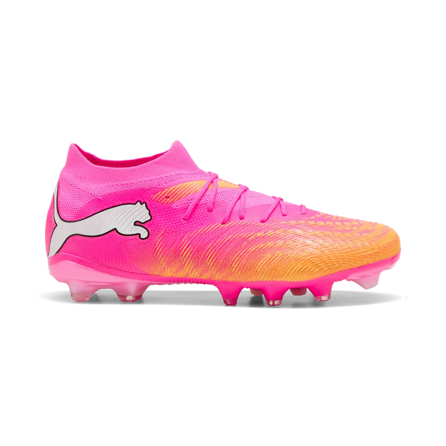 Puma Fußballschuhe Future 9 Match FG/AG, Poison Pink-Sun Stream-Bright Aqua-Puma White