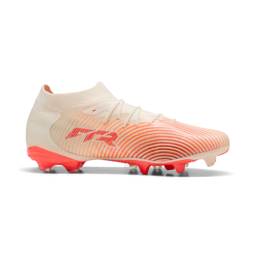 Puma Fußballschuhe Future 9 Match FG/AG, Sugared Almond-PUMA White-Ultra Red-PUMA Black – Bild 