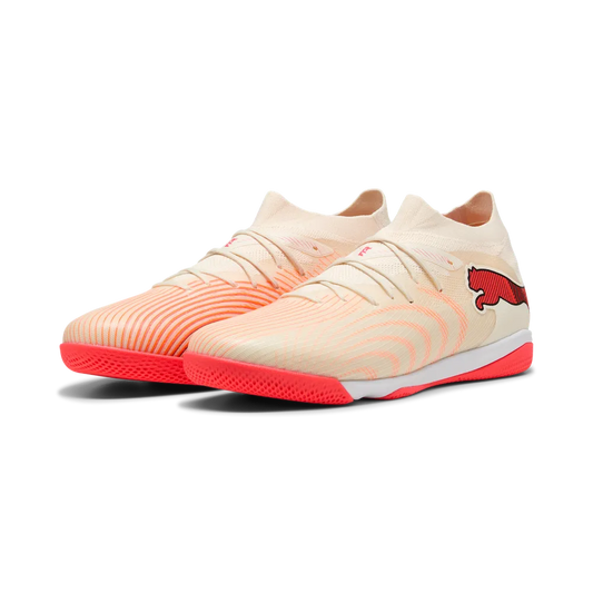 Puma Fußballschuhe Future  9 Match IT, Sugared Almond-PUMA White-Ultra Red-PUMA Black – Rückansicht – rot / 39