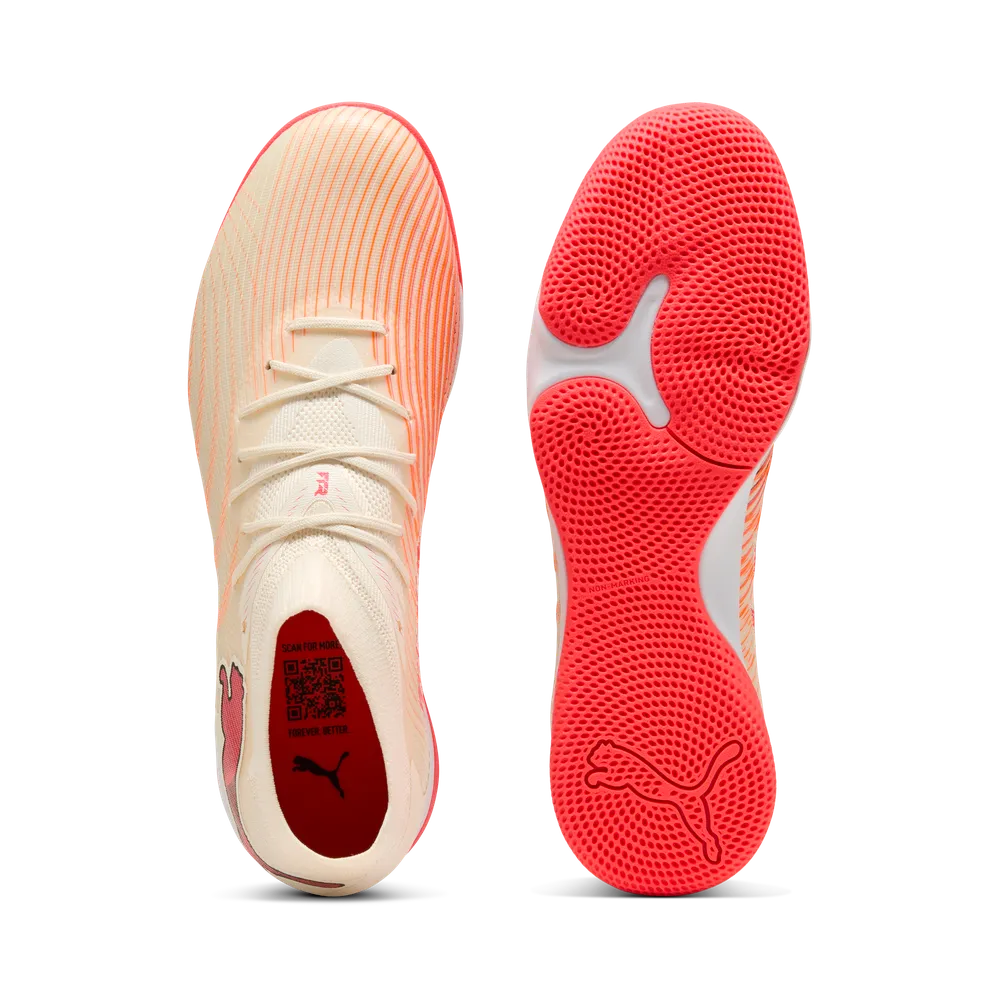 Puma Fußballschuhe Future  9 Match IT, Sugared Almond-PUMA White-Ultra Red-PUMA Black