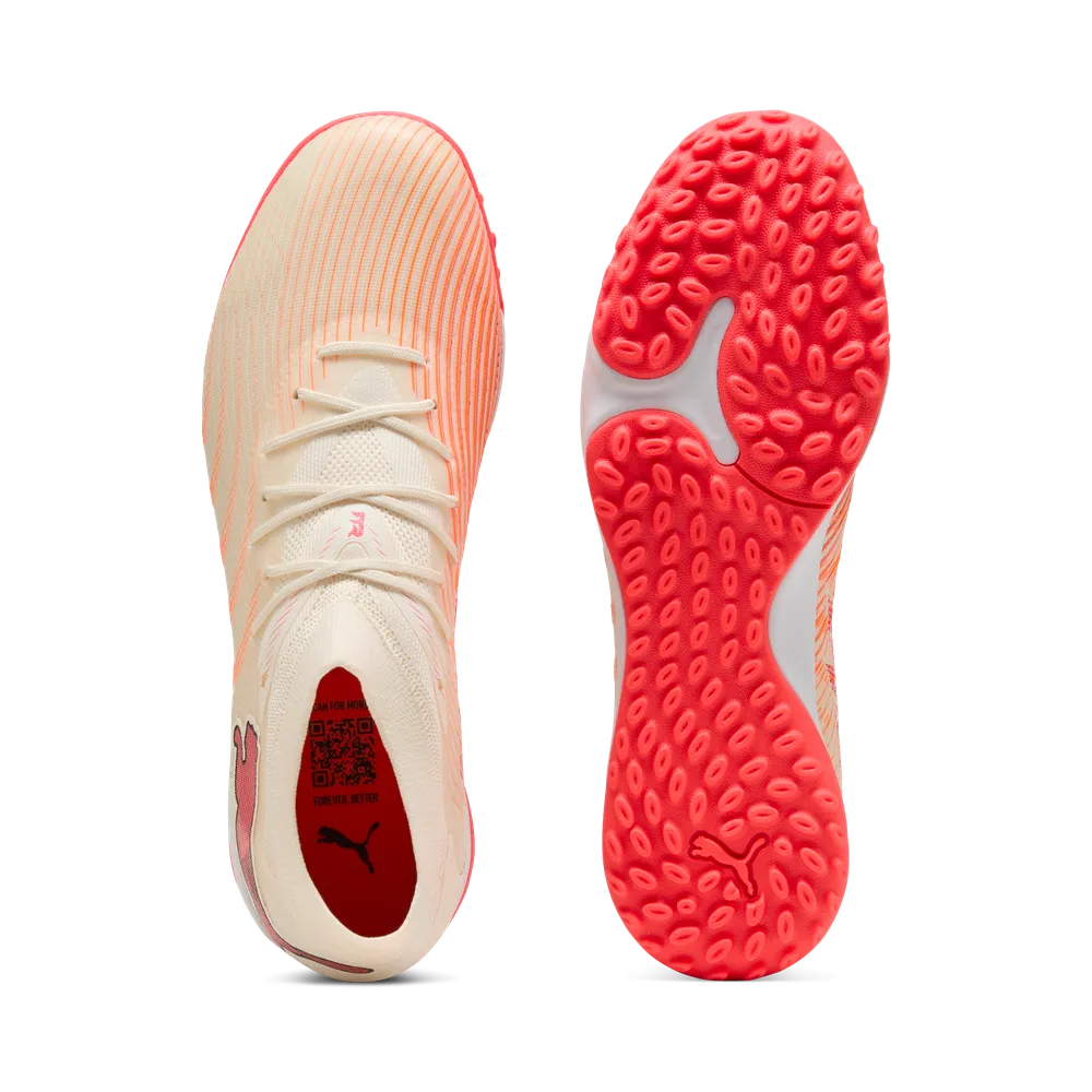 Puma Fußballschuhe Future 9 Match TT, Sugared Almond-Puma White-Ultra Red-Puma – Bild 