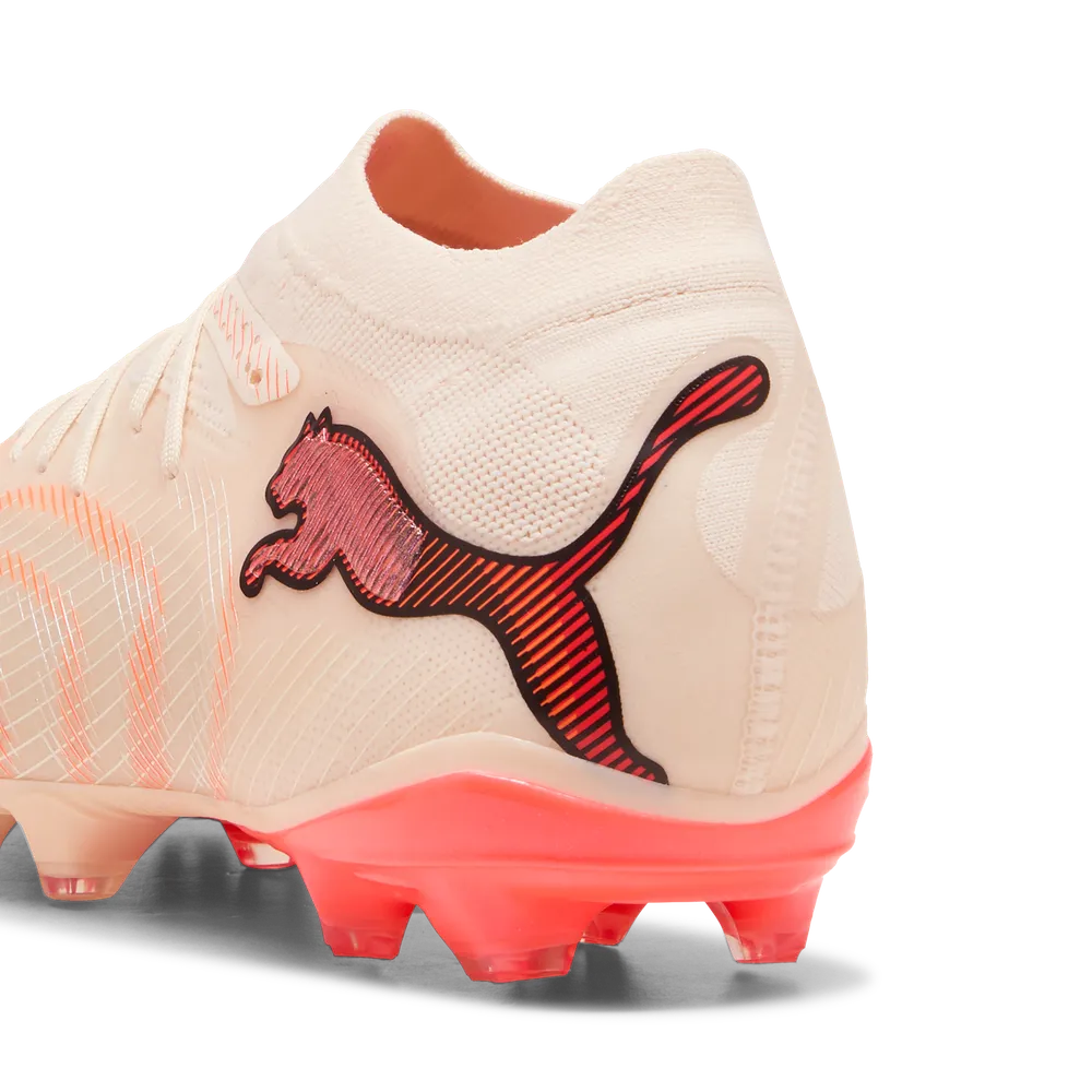 Puma Fußballschuhe Future 9 Pro FG/AG, Almond-Puma White Ultra-Red-Puma Black – Bild 
