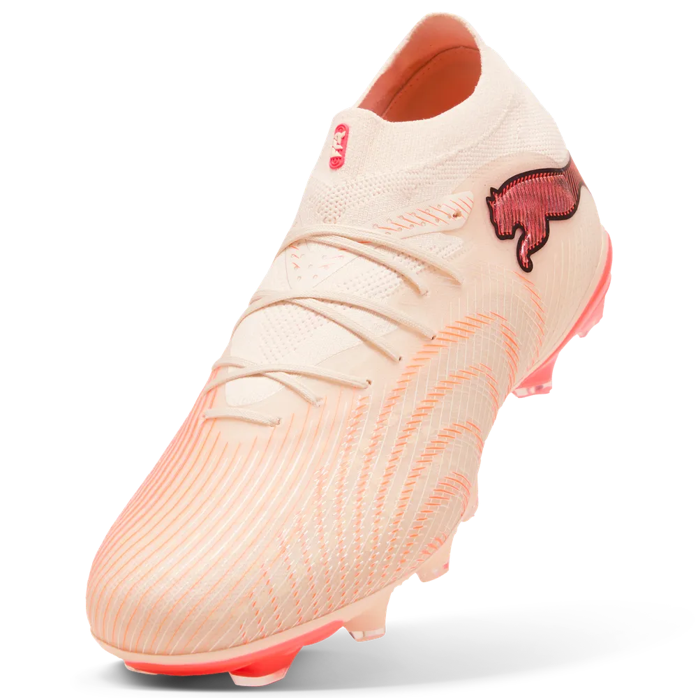 Puma Fußballschuhe Future 9 Pro FG/AG, Almond-Puma White Ultra-Red-Puma Black – Bild 
