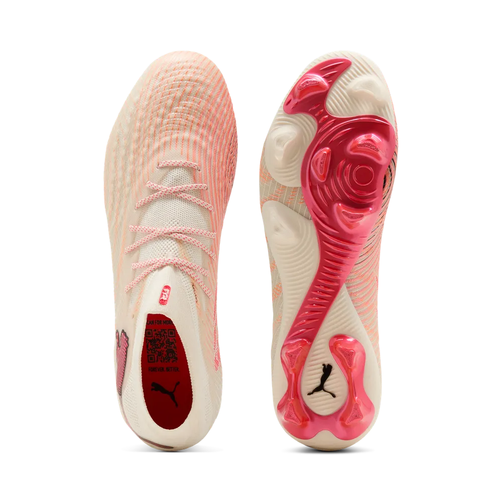 Puma Fußballschuhe Future 9 Ultimate FG, Sugared Allmond-Puma White-Ultra-Red-Puma – Bild 