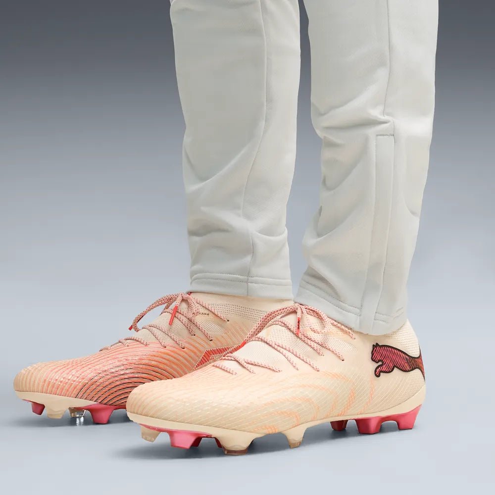 Puma Fußballschuhe Future 9 Ultimate FG, Sugared Allmond-Puma White-Ultra-Red-Puma – Bild 