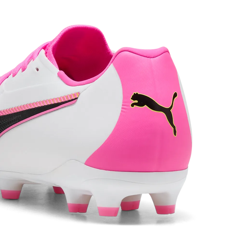 Puma Kinderfußballschuhe King 20 Match FG/AG, White-Poison Pink-Bright Aqua – Bild 