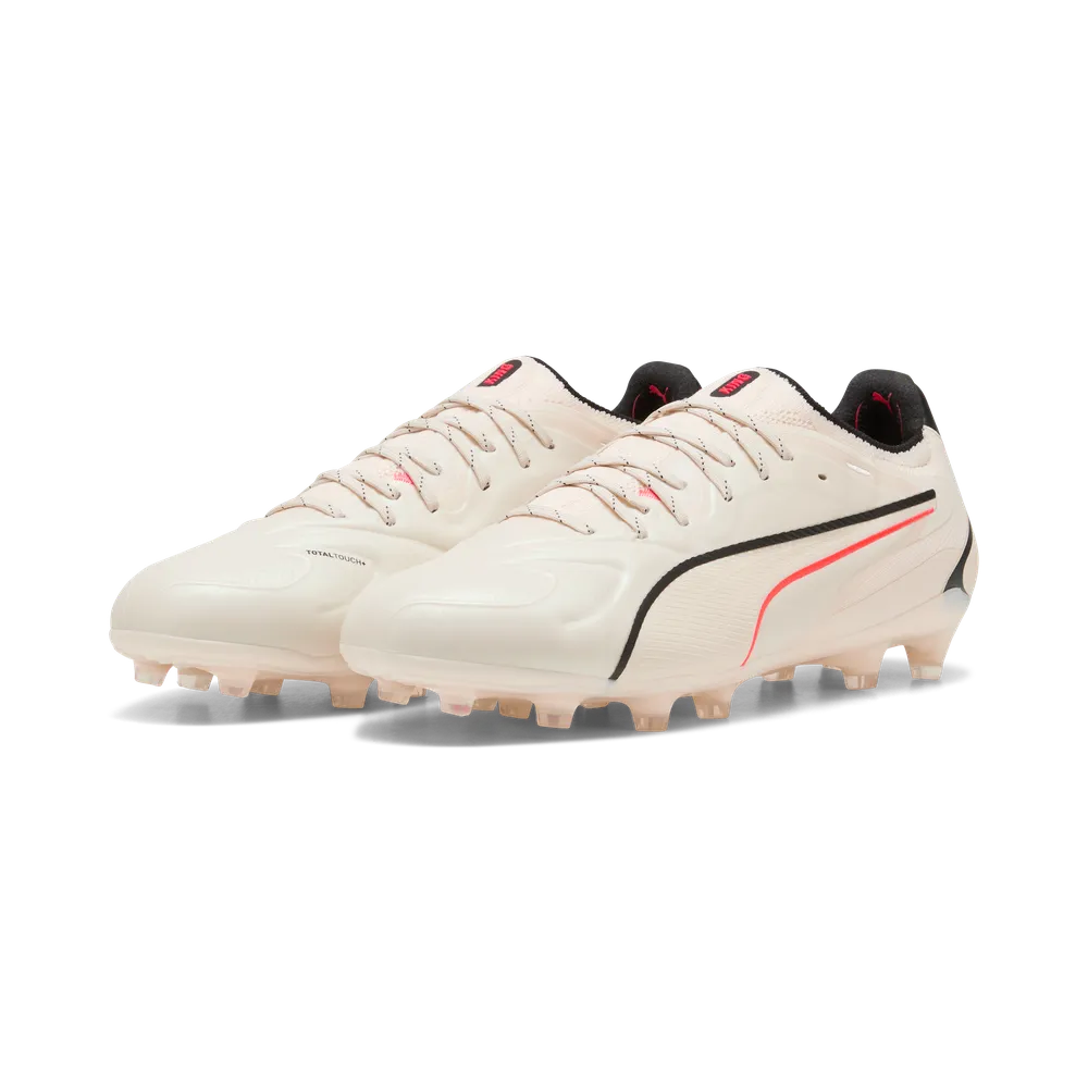 Puma Fußballschuhe King 20 Ultimate FG, Sugared Almond-PUMA Black-Ultra Red – Bild 