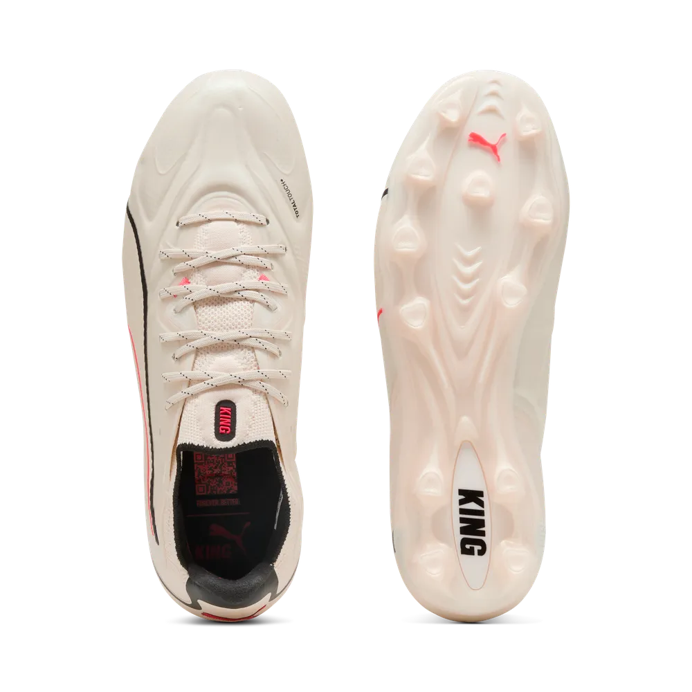 Puma Fußballschuhe King 20 Ultimate FG, Sugared Almond-PUMA Black-Ultra Red