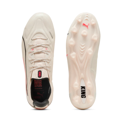 Puma Fußballschuhe King 20 Ultimate FG, Sugared Almond-PUMA Black-Ultra Red