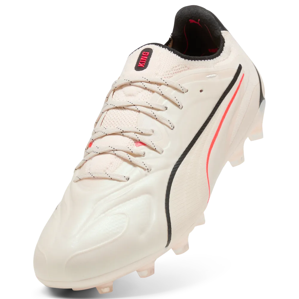 Puma Fußballschuhe King 20 Ultimate FG, Sugared Almond-PUMA Black-Ultra Red – Bild 