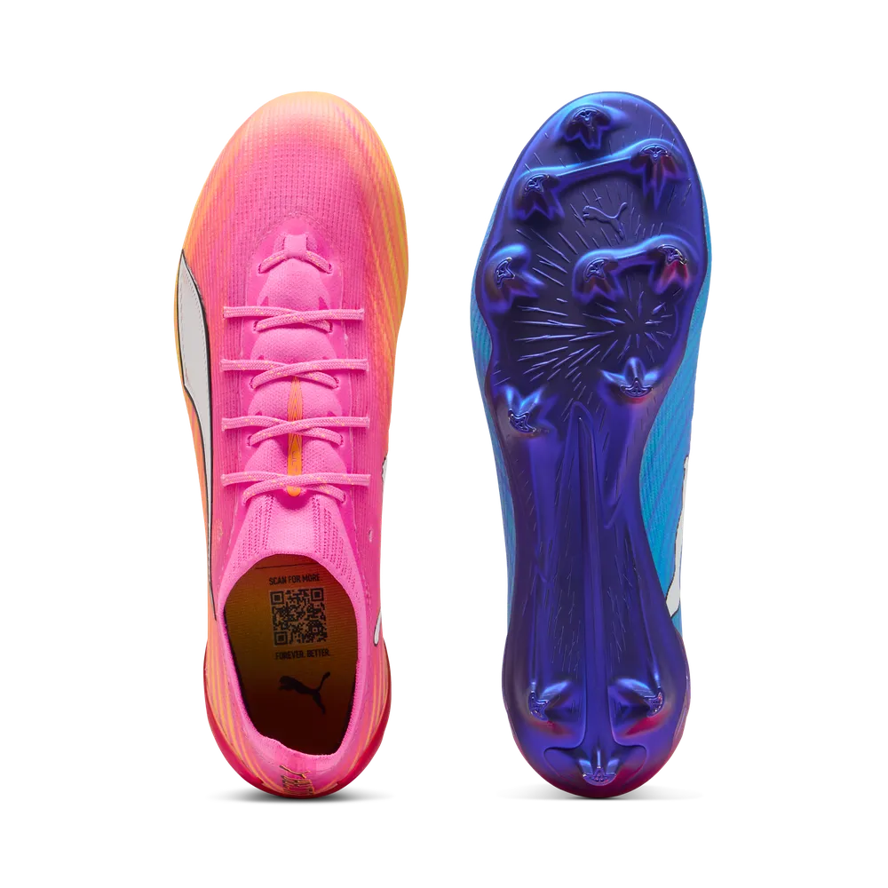 Puma Fußballschuhe Ultra 6 Ultimate FG, Poison Pink-PUMA White-Sun Stream-Bright Aqua