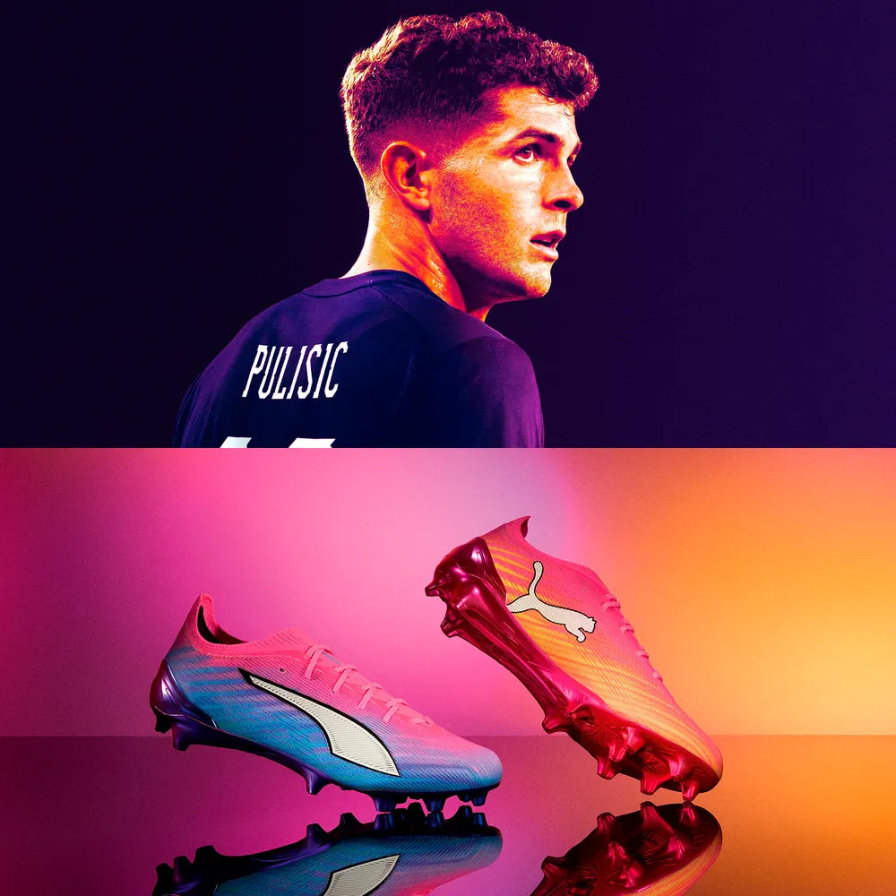Puma Fußballschuhe Ultra 6 Ultimate FG, Poison Pink-PUMA White-Sun Stream-Bright Aqua – Bild 