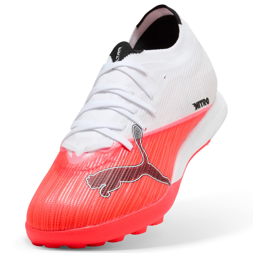 Puma Fußballschuhe Ultra Nitro 7 Match TT, Ultra Red-Puma Black-Puma White – Bild 