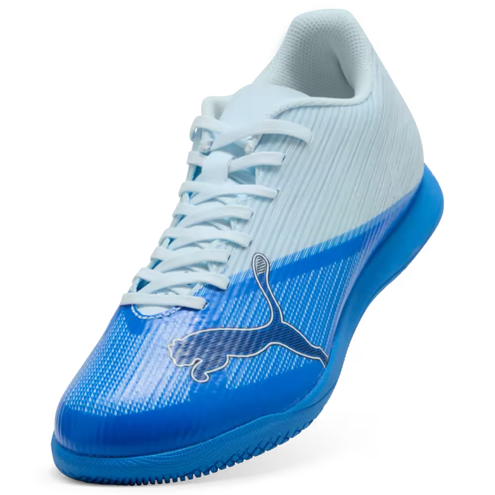 Puma Hallenfußballschuhe Ultra 7 Play IT, Ultra Blue-Icy Blue-PUMA Black-Lime Squeeze – Bild 
