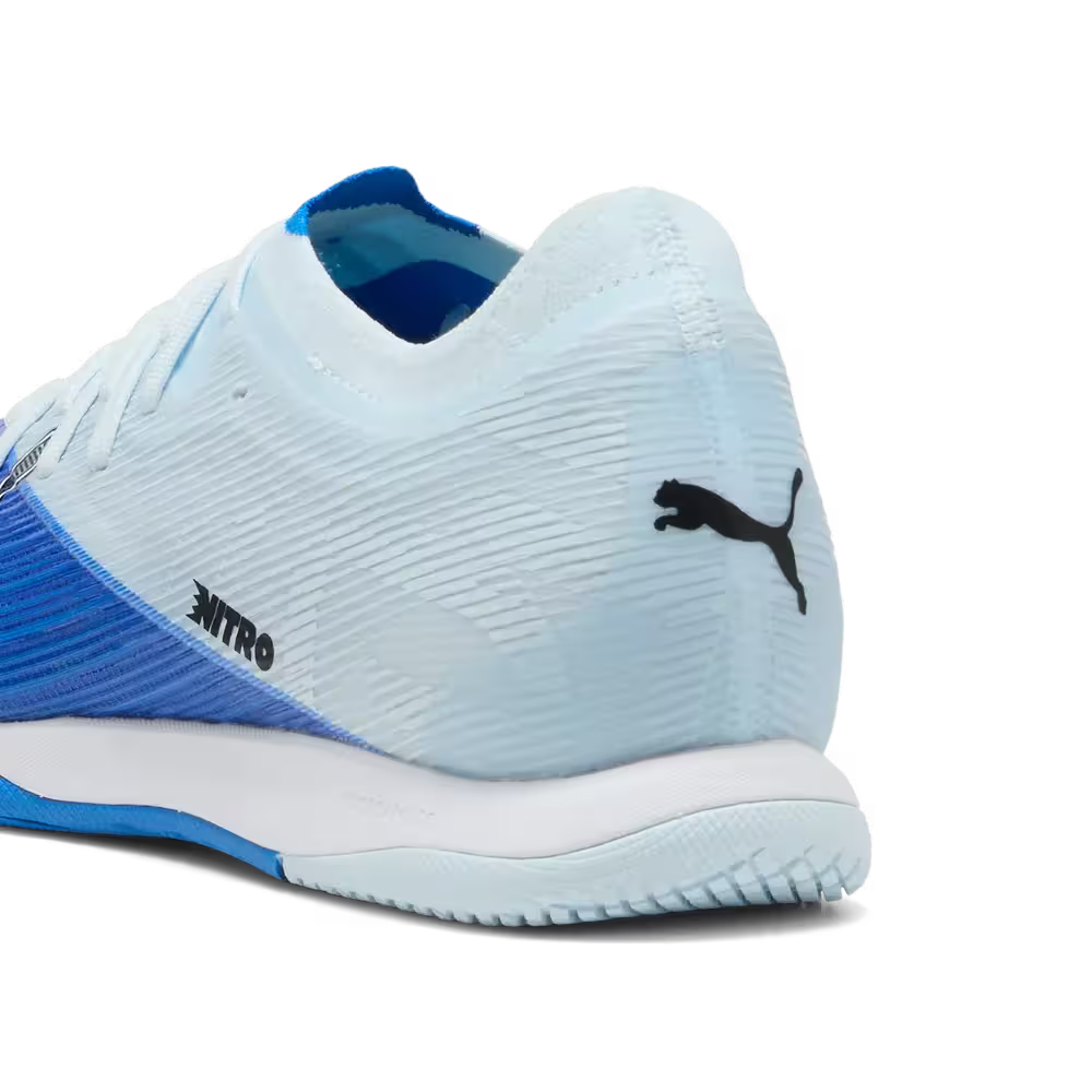Puma Hallenfußballschuhe Ultra Nitro 7 Match IT, Ultra Blue-Icy Blue-PUMA Black-Lime Squeeze – Bild 