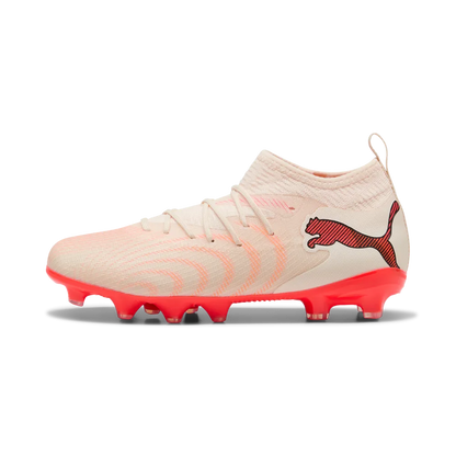 Puma Kinderfußballschuhe Future 9 Match FG/AG, Sugared Almond-PUMA White-Ultra Red-PUMA Black