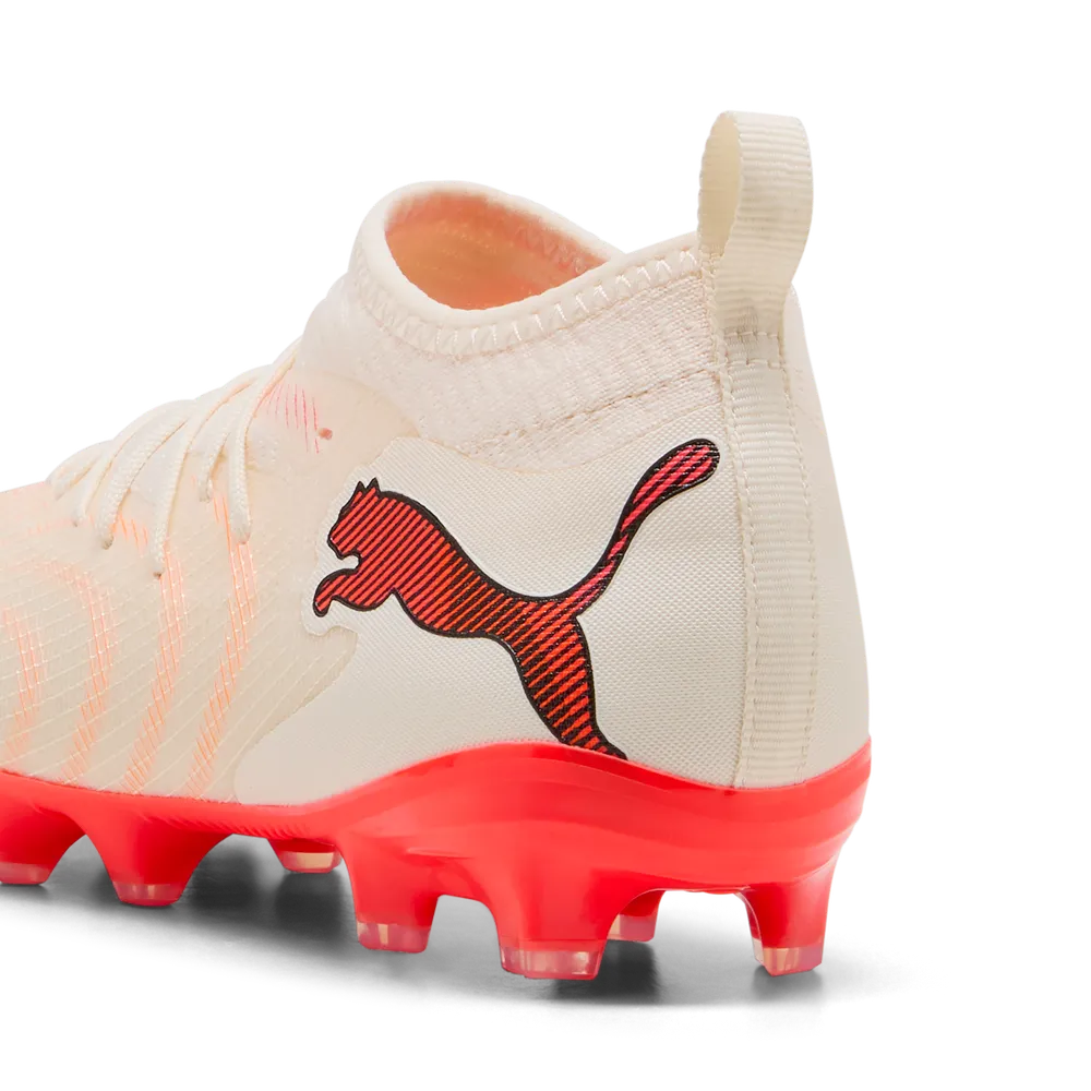 Puma Kinderfußballschuhe Future 9 Match FG/AG, Sugared Almond-PUMA White-Ultra Red-PUMA Black