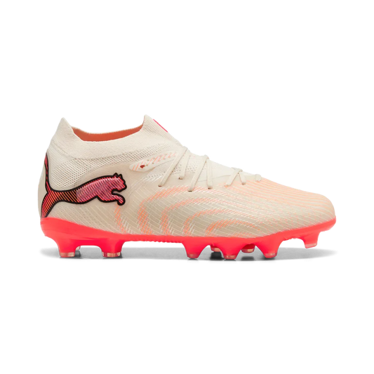 Puma Kinderfußballschuhe Future 9 Pro FG/AG, Sugared Almond-PUMA White-Ultra Red-PUMA Black – rot / 32